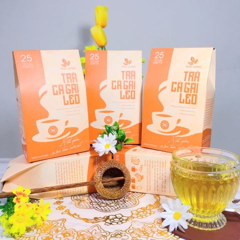 Trà Cà Gai Leo THÁI HƯNG  - Hộp 25 túi lọc 5g Giải độc gan, mát gan, hạ men gan, mỡ gan