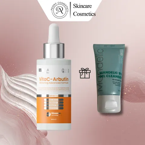 [Tặng SRM 30ML] Serum Trắng Sáng Da MD Care VitaC Arbutin 30ml - Dưỡng Ẩm, Làm Sáng Da nhanh+ 2 nạ NMF
