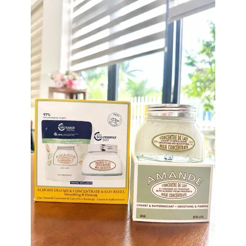 Kem Dưỡng Da Hạnh Hân Almond Duo Milk Concentrate & Eco-Refill 200ml ✨ 786136