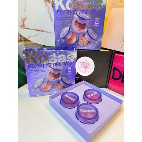 💜 KOSAS BLUSH IS LIFE TRIO – SET 3 MÁ HỒNG VÂN ĐÁ 786200