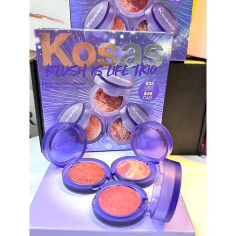 💜 KOSAS BLUSH IS LIFE TRIO – SET 3 MÁ HỒNG VÂN ĐÁ 786200