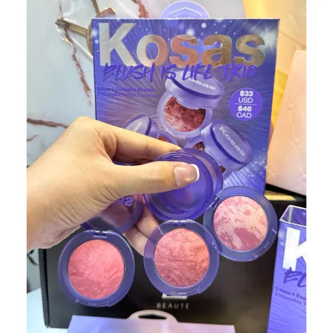 💜 KOSAS BLUSH IS LIFE TRIO – SET 3 MÁ HỒNG VÂN ĐÁ 786200
