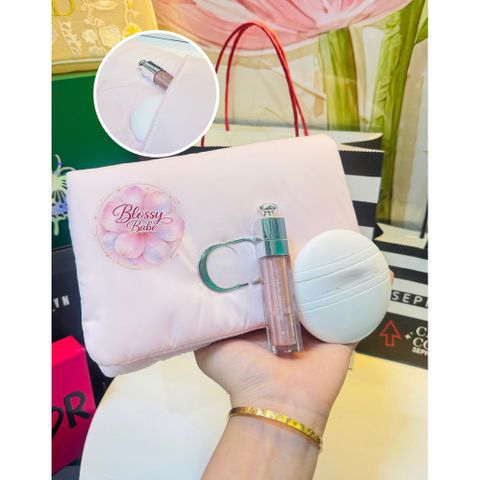 Set Quà tone hồng ngọt ngào Túi Puffer + Son Dưỡng +Kem Tay✨ 786225