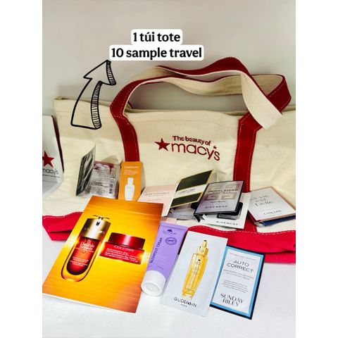 Set 1 túi tote + 10 sample travel mỹ phẩm/skincare/nước hoa mini – tiện mang đi chơi, đi du lịch 786269