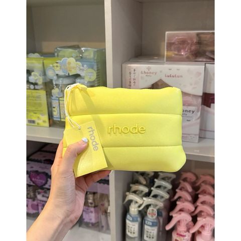 Túi đựng mỹ phẩm Rhode màu vàng chanh form phồng 🍋 786280