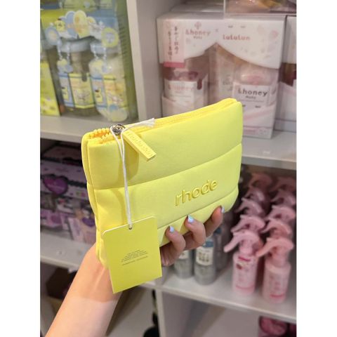 Túi đựng mỹ phẩm Rhode màu vàng chanh form phồng 🍋 786280