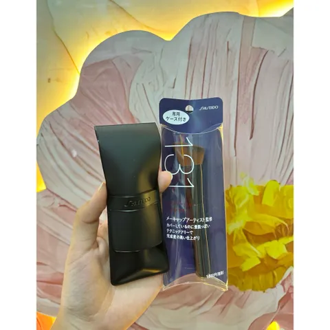 Cọ Nhật 131 – Cọ nền/kem nền đầu xéo kèm bao da xịn xò 🖤 786290