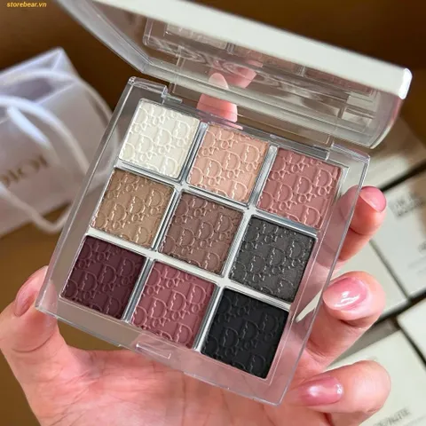Bảng mắt 9 ô tone hồng đất – nâu lạnh – nhũ sáng  Backstage Eye Palette 🌸✨ 786307