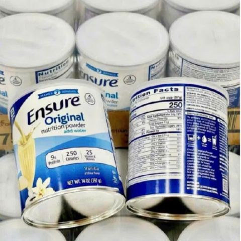 [Mẫu mới] Sữa bột Ensure Mỹ - Ensure Original Nutrition Powder |397g| Dinh dưỡng chuyên biệt cho người lớn [Nội địa Mỹ không tem]