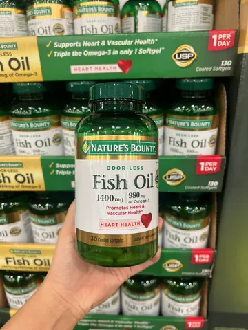 NATURE'S BOUNTY Fish Oil 1400mg Hỗ Trợ Sức Khỏe Tim Mạch và Hệ Mạch Máu 130 viên
