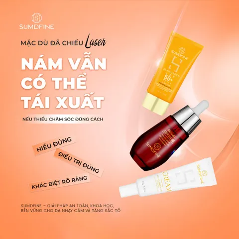 Bộ đôi dưỡng da thâm nám - Sạm da Sumdfine Repair Serum B5 + White Cream Dark Spot
