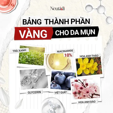 [CHÍNH HÃNG] Serum Neutidi Niacinamide 10% 50ml – Giảm Mụn, Mờ Thâm, Dưỡng Sáng Da