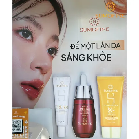 Bộ sản phẩm chăm sóc da Sumdfine - Chống nắng - Phục hồi - Mờ thâm nám