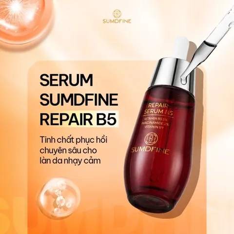 Bộ đôi dưỡng da thâm nám - Sạm da Sumdfine Repair Serum B5 + White Cream Dark Spot