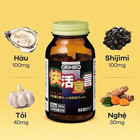 Tinh Chất Hàu Nghệ Orihiro Nhật Bản 180 Viên – Tăng Cường Sinh Lực, Bổ Gan, Giải Độc