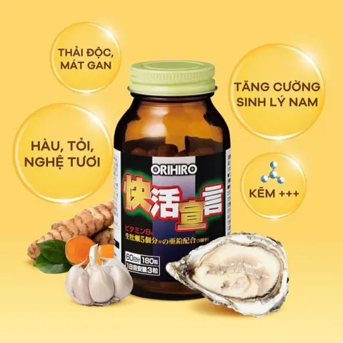 Tinh Chất Hàu Nghệ Orihiro Nhật Bản 180 Viên – Tăng Cường Sinh Lực, Bổ Gan, Giải Độc