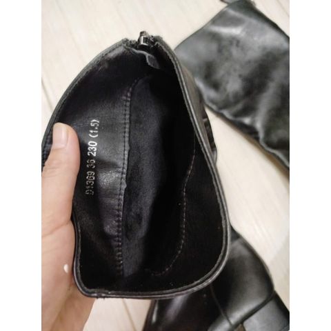 [ Thanh lý] Bốt đùi da mềm khoá sau đế vuông 4  phân size 36 - Hàng Loại 1 Quảng Châu