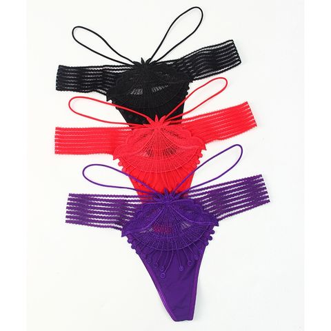 Quần lót nữ lọt khe sexy 2 dây cạp ren tua rua hạt