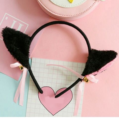 Combo 2 Bờm ren cài tóc cosplay tai mèo phối lông vũ xinh xắn
