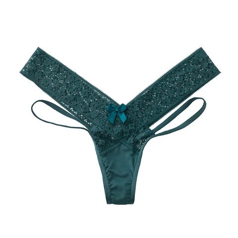[Cao Cấp] Quần lót lọt khe ren nữ sexy Quần lót cotton viền ren dây chéo hông gợi cảm cạp thấp