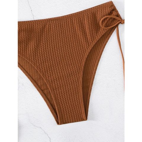 Sét bikini 2 mảnh quây cúp ngực khoen tròn màu trơn khoét eo đi biển sexy