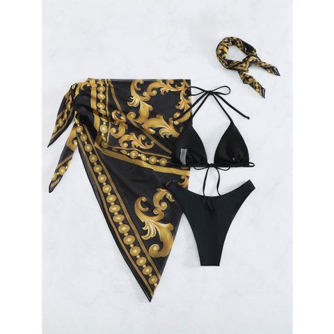 Bikini Đi Biển 3 Mảnh Có Khăn Quấn Siêu Quyến Rũ Cho Nữ