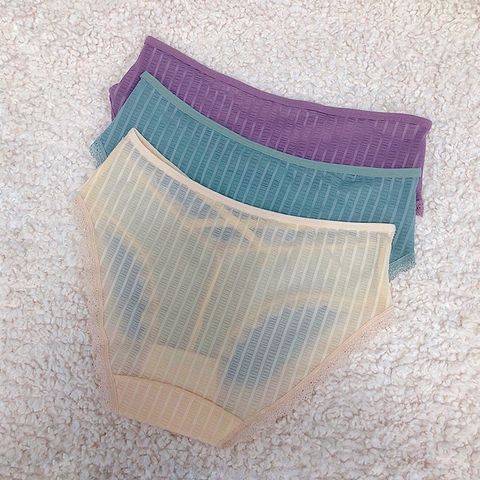 [Che tên] Quần lót viền ren nữ sexy eo thấp cotton