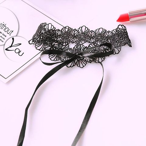Combo 2 vòng cổ choker phối ren cá tính ( Đen+ trắng)