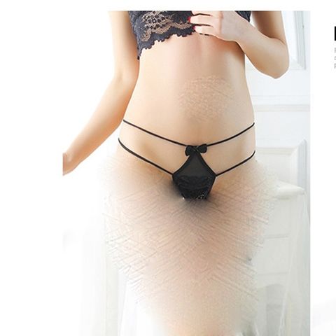 Combo 2 quần lót ren lọt khe xẻ đáy - Quần lót nữ sexy đỏ + tím
