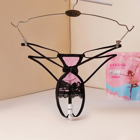 Combo 2 quần lót ren lọt khe xẻ đáy - Quần lót nữ sexy đỏ + tím