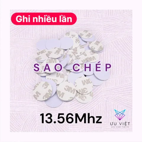 [Sao Chép Điện Thoại]  Set 5/10 đồng xu RFID CUID tần số 13.56Mhz (Dùng được cả Android và máy chuyên dụng có NFC)