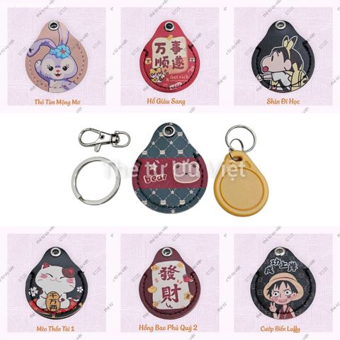 [Link 2] Bao Da Cho Thẻ Từ Hình Giọt Nước, Airtag, Dạng Móc Khoá