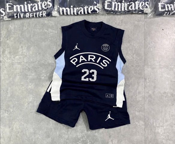 Set bộ ba lỗ bé trai thể thao mát mẻ thoáng khí mùa hè Paris