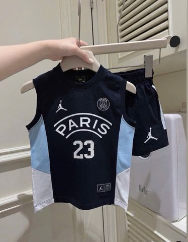 Set bộ ba lỗ bé trai thể thao mát mẻ thoáng khí mùa hè Paris