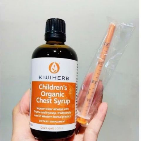 Siro ho hữu cơ KiwiHerb Children's Organic Chest Syrup |100 mL| Long đờm - Giảm ho - Kháng khuẩn & Làm thông thoáng đường hô hấp [S/P Chuẩn NZ]