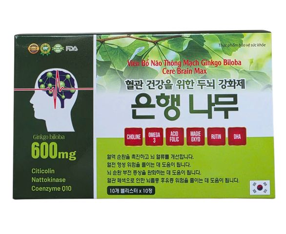 Bổ Não Thông Mạch Ginkgo Biloba Cere Brain Max Diamond (H/100V)