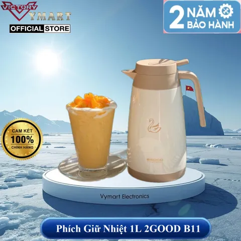 Phích Giữ Nhiệt 2GOOD B11Dung Tích 1L - Bình Ủ Trà Cao Cấp, Giữ Nhiệt 24h, Hàng Chính Hãng