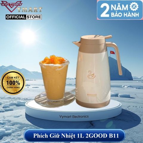 Phích Giữ Nhiệt 2GOOD B11Dung Tích 1L - Bình Ủ Trà Cao Cấp, Giữ Nhiệt 24h, Hàng Chính Hãng