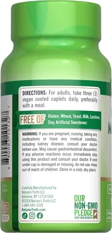 VEGAN - Viên uống bổ sung Calcium Magnesium Zinc hãng Natures Truth