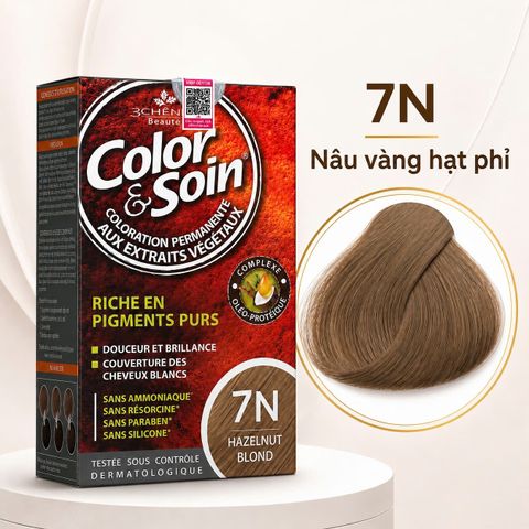 Nhuộm Tóc Phủ Bạc Hữu Cơ Les 3 Chênes - Không Amoniac, Chiết Xuất Thiên nhiên, Dành Cho Mẹ Bầu và Người Có Da Nhạy Cảm