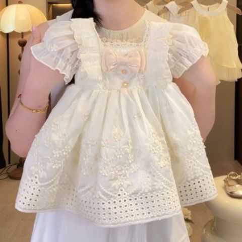 Hàng QC - Váy đầm công chúa ren bồng xòe babydoll tay bồng xinh xắn đáng yêu mặc đi chơi sinh nhật