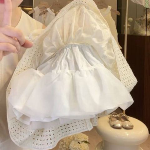 Hàng QC - Váy đầm công chúa ren bồng xòe babydoll tay bồng xinh xắn đáng yêu mặc đi chơi sinh nhật