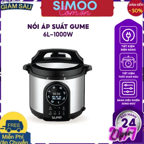 [CHUYÊN SỈ CHÍNH HÃNG] Nồi Áp Suất Điện Tử Đa Năng GUME  Dung Tích 6L