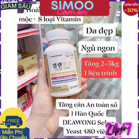 [CHUYÊN SỈ CHÍNH HÃNG] Viên Uống Vitamin Tổng Hợp Tăng Cân Selen Yeast Hàn Quốc (Hộp 2 Lọ * 240 Viên)