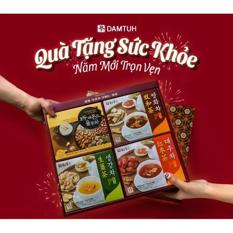 SET QUÀ TẶNG NGŨ CỐC DAMTUH HÀN QUỐC 4 MÓN KÈM TÚI XÁCH