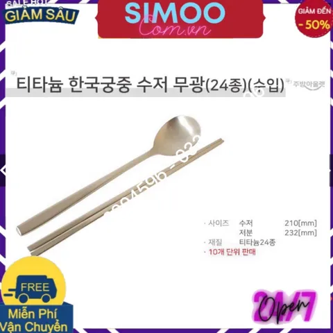 [CHÍNH HÃNG ] Combo Thìa Đũa Titan korea - Simoo.com.vn