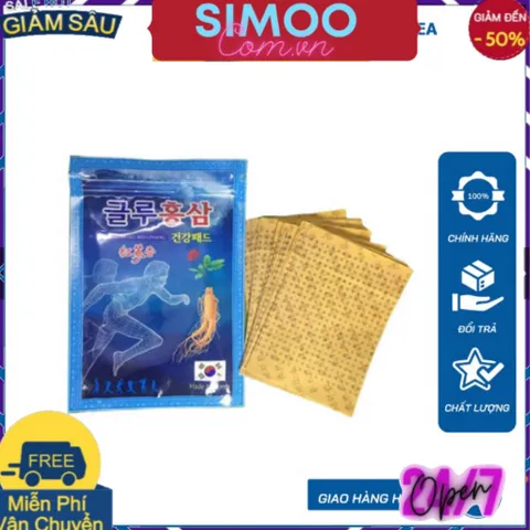 [CHUYÊN SỈ CHÍNH HÃNG] Combo 10 Túi Cao Dán Sâm Glu Xanh (Túi 20 Miếng)