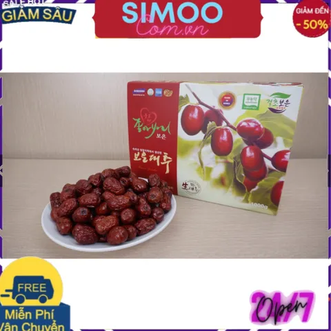 [CHUYÊN SỈ CHÍNH HÃNG] Táo Đỏ Sấy Khô Hàn Quốc 1kg ruột