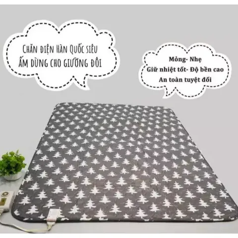 [CHUYÊN SỈ CHÍNH HÃNG] Chăn Điện Cotton Hàn Quốc (GIAO MÀU BẤT KỲ)
