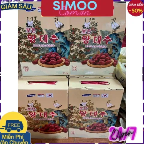 [CHUYÊN SỈ CHÍNH HÃNG] Táo đỏ Hàn Quốc Cao Cấp Boeun Loess Jujube 1kg [BẠCH HẠC]